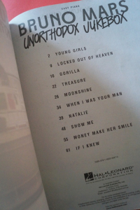 Bruno Mars - Unorthodox Jukebox Songbook Notenbuch Easy Piano Vocal