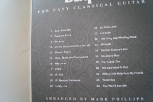 Beatles - For Easy Classical Guitar Songbook Notenbuch Easy Guitar