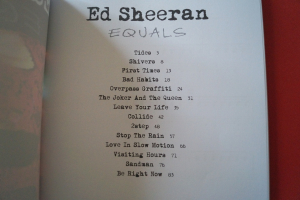 Ed Sheeran - Equals Songbook Notenbuch Piano Vocal Guitar PVG