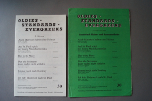 Oldies Standards Evergreens Heft 30 plus Beiheft C-Stimme Notenheft