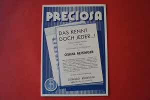 Das kennt doch jeder (Oskar Reisinger) Notenheft