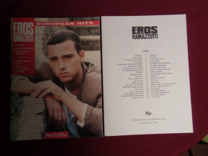 Eros Ramazzotti - European Hits (mit Textbeilage) Songbook Notenbuch Piano Vocal
