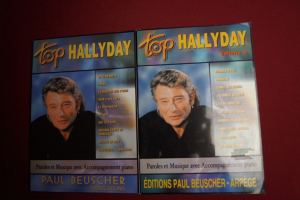 Johnny Hallyday - Top Hallyday Volume 1 & 2 Songbooks Notenbücher Piano Vocal Guitar PVG