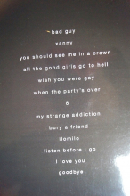 Billie Eilish - When we fall asleep... Songbook Notenbuch Piano Vocal Guitar PVG