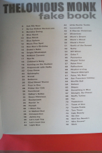 Thelonious Monk - Fake Book Songbook Notenbuch C-Instruments