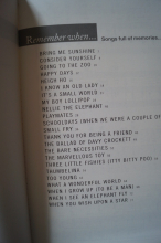 Remember when: Songs of Childhood Songbook Notenbuch Piano Vocal Guitar PVG