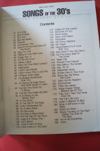 The Decade Series: Songs of the 30Songbook Notenbuch Piano Vocal Guitar PVG