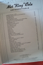 Nat King Cole - Unforgettable Songbook Notenbuch Piano Vocal Guitar PVG