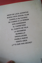 Buena Vista Social Club Songbook Notenbuch Piano Vocal Guitar PVG