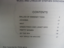 Sweeney Todd Songbook Notenbuch Piano Vocal