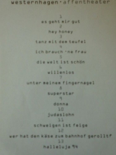 Marius Müller-Westernhagen - Affentheater Songbook Notenbuch Piano Vocal Guitar PVG