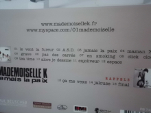 Mademoiselle K - Jamais La Paix Songbook Notenbuch Piano Vocal Guitar Bass