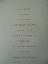 Bruno Mars - 10 Hit Songs Songbook Notenbuch Easy Piano Organ Keyboard