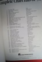 Complete Chart Hits of 91 Songbook Notenbuch Piano Vocal Guitar PVG