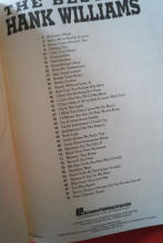 Hank Williams - The Best of Songbook Notenbuch Piano Vocal Guitar PVG