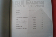 Bill Evans - Piano Interpretations Songbook Notenbuch Piano
