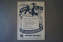 Vom 11.11. bis Aschermittwoch Heft 28 Notenheft