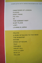 Coldplay - 20 Songs Songbook Notenbuch Vocal Easy Piano